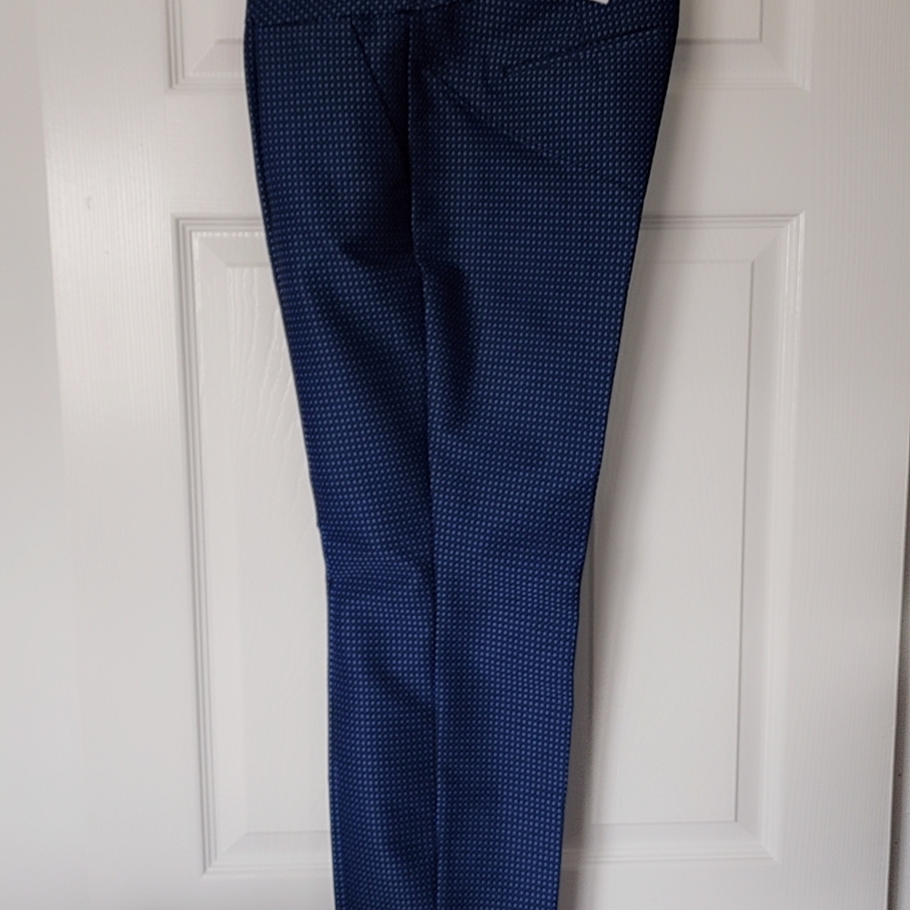 Express Black and Blue Columnist Ankle Pants